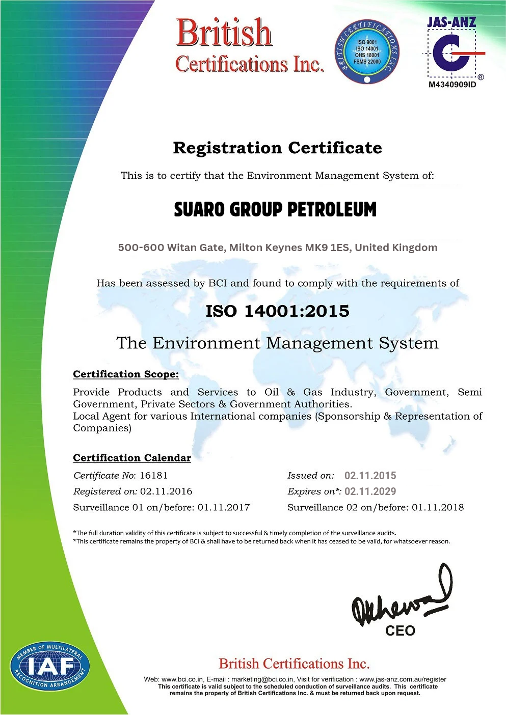 Certificate of Incorporation